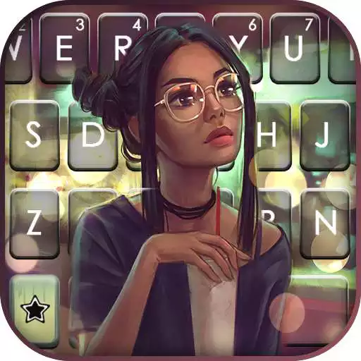 Play Pretty Glasses Girl Keyboard Background APK Play Pretty Glasses Girl Keyboard Background APK