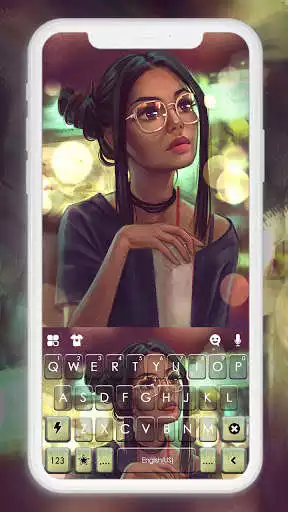 Play Pretty Glasses Girl Keyboard Background  and enjoy Pretty Glasses Girl Keyboard Background with UptoPlay