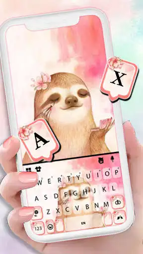 Play Pretty Sloth Keyboard Background  and enjoy Pretty Sloth Keyboard Background with UptoPlay