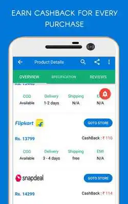 Play Price Comparison App -Earn Cashback to your Wallet