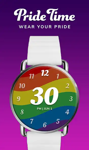 Play Pride Time™ - Watch Face for Wear OS  and enjoy Pride Time™ - Watch Face for Wear OS with UptoPlay