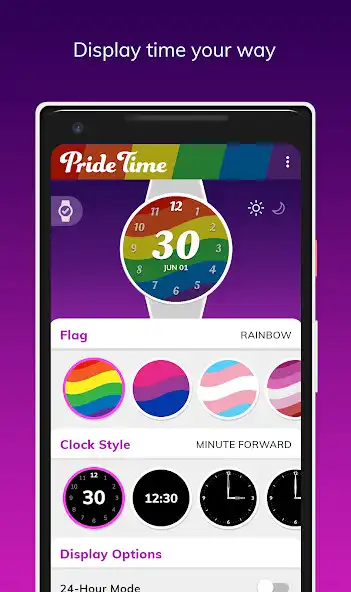 Play Pride Time™ - Watch Face for Wear OS as an online game Pride Time™ - Watch Face for Wear OS with UptoPlay