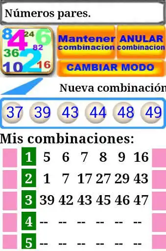 Play APK Primitiva combinaciones  and enjoy Primitiva combinaciones with UptoPlay com.rubityphone.primitiva