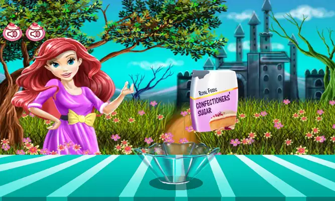 Play princess castle cake cooking game