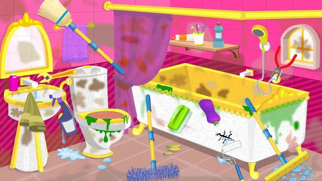 Play Princess Castle Cleaning Game as an online game Princess Castle Cleaning Game with UptoPlay