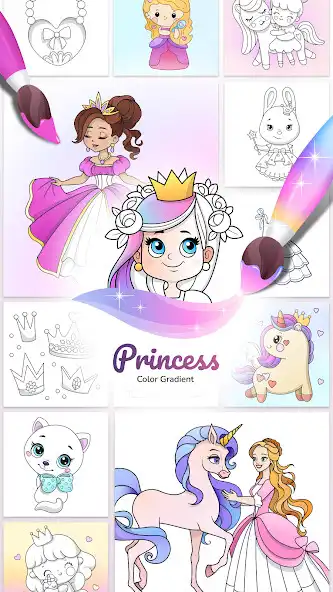 Play Princess Color Gradient  and enjoy Princess Color Gradient with UptoPlay