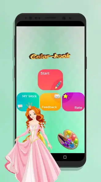 Play Princess coloring book girls as an online game Princess coloring book girls with UptoPlay
