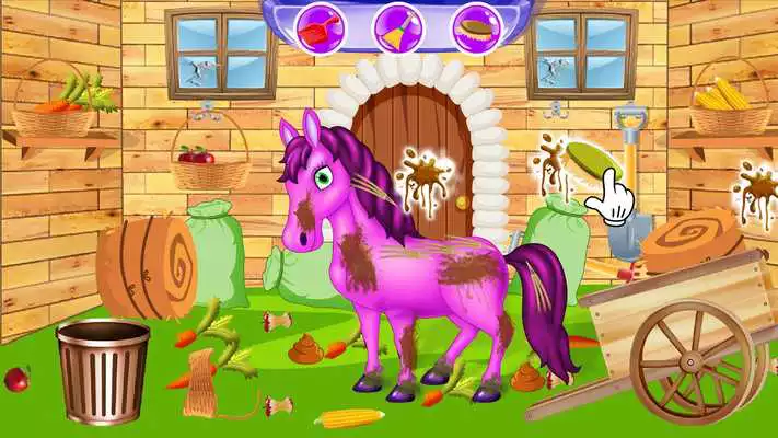 Play Princess Horse Cleanup and Care