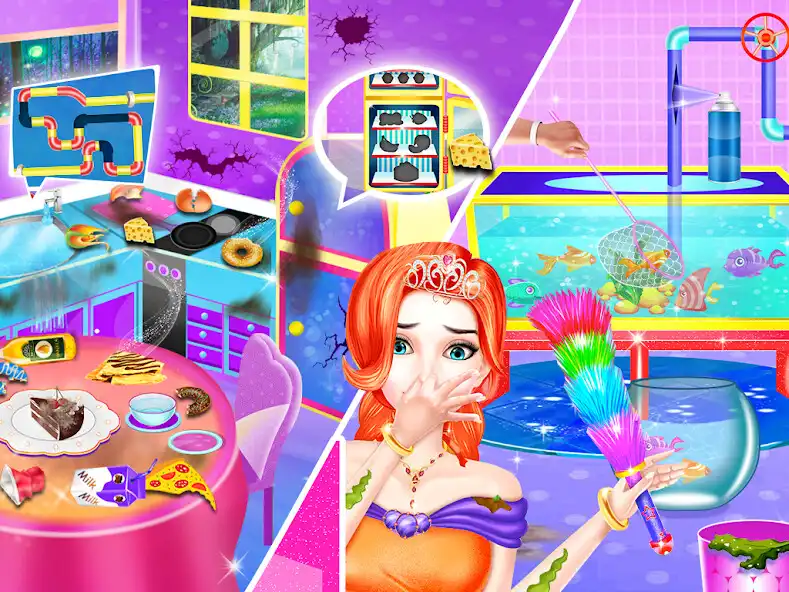 Play Princess House Big Cleaning as an online game Princess House Big Cleaning with UptoPlay