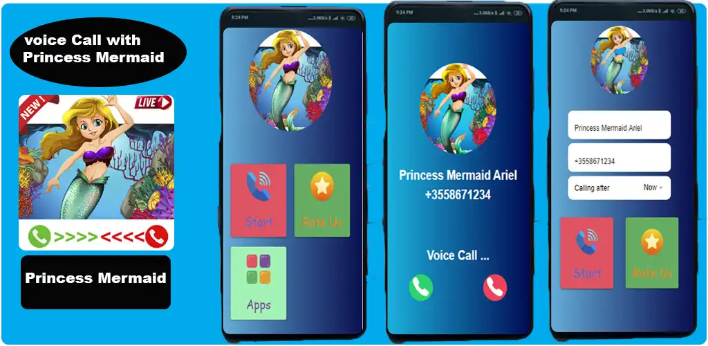 Play Princess Mermaid Fake Call  and enjoy Princess Mermaid Fake Call with UptoPlay