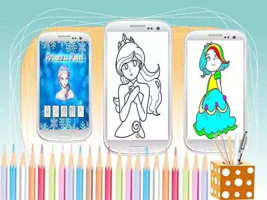 Play Princess Paint Coloring Book.