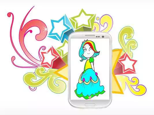 Play Princess Paint Coloring Book.