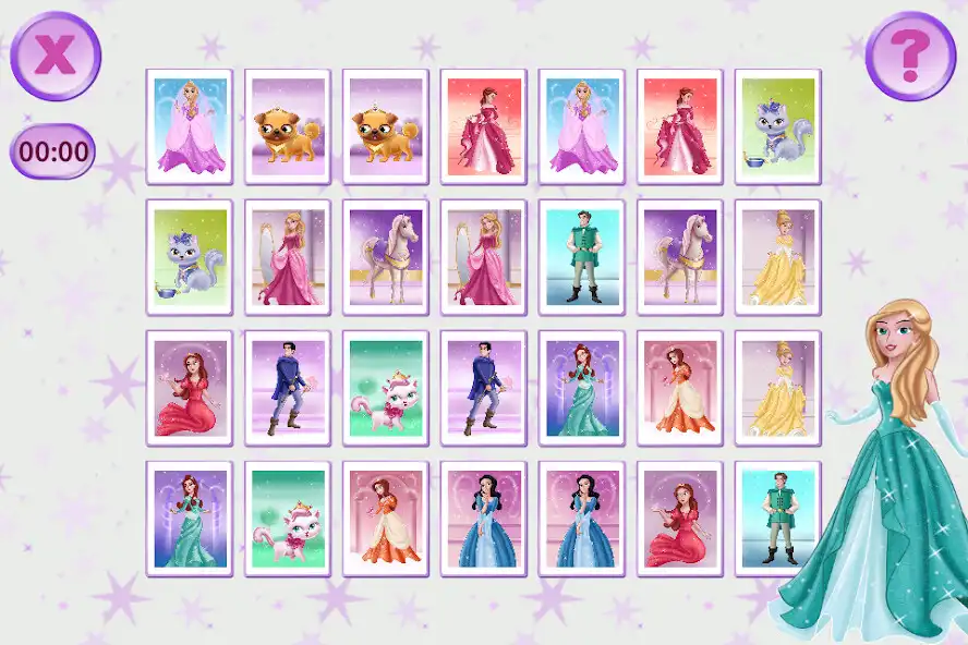 Play Princess Pairs for Girls as an online game Princess Pairs for Girls with UptoPlay