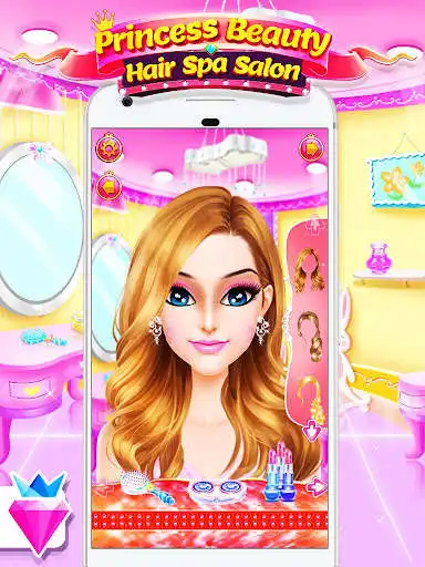 Play Princess Salon - Dress Up Makeup Game for Girls  and enjoy Princess Salon - Dress Up Makeup Game for Girls with UptoPlay
