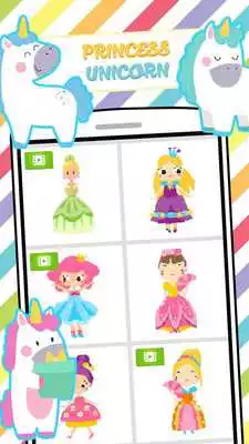 Play Princess Unicorn Pixel Color By Numbers Coloring