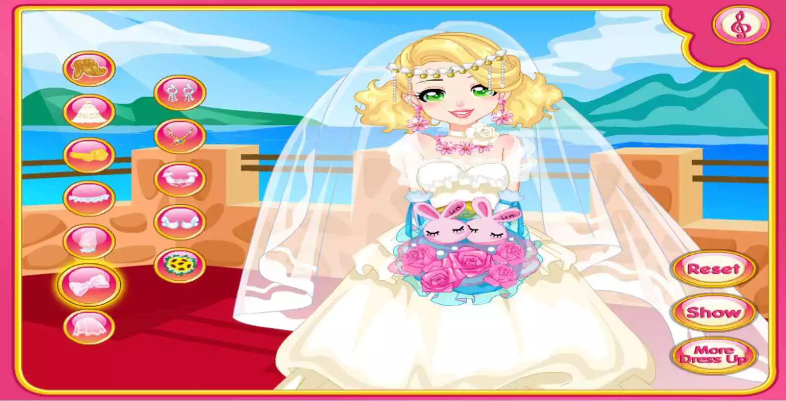 Play princess wedding dress up