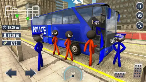 Play Prison Stickman Transport Police Van as an online game Prison Stickman Transport Police Van with UptoPlay