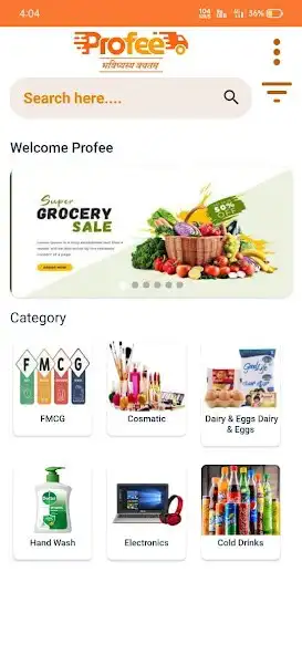 Play Profee - Grocery App as an online game Profee - Grocery App with UptoPlay