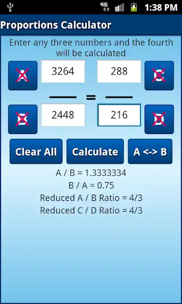 Play Proportions Calculator as an online game Proportions Calculator with UptoPlay
