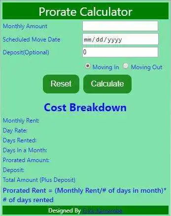 Play Prorate Calculator - Free  and enjoy Prorate Calculator - Free with UptoPlay