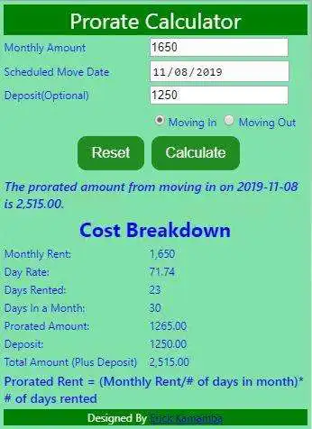 Play Prorate Calculator - Free as an online game Prorate Calculator - Free with UptoPlay