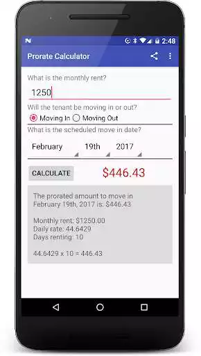 Play Prorate Calculator  and enjoy Prorate Calculator with UptoPlay