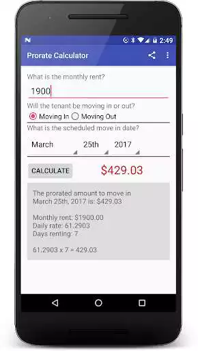 Play Prorate Calculator as an online game Prorate Calculator with UptoPlay