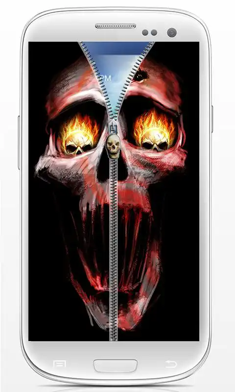 Play Pro Skull Zip Screen Lock
