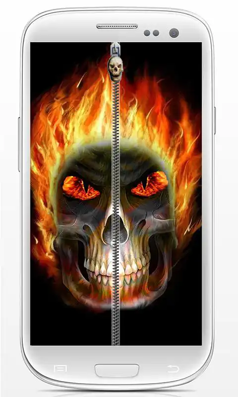 Play Pro Skull Zip Screen Lock