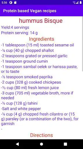 Play Protein based Vegan recipes  and enjoy Protein based Vegan recipes with UptoPlay