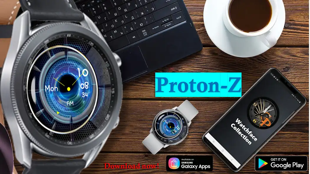 Play Proton-Z Wear OS 3 Watch Face as an online game Proton-Z Wear OS 3 Watch Face with UptoPlay
