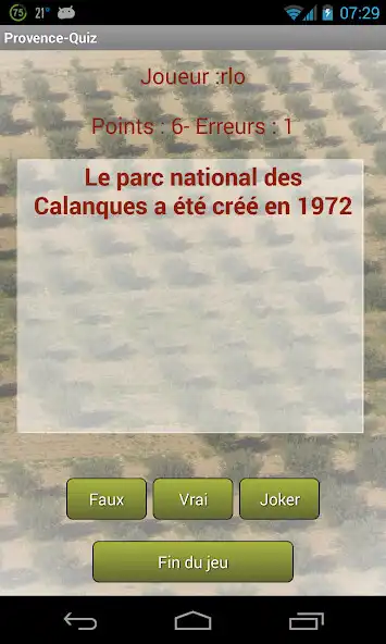 Play Provence Quiz as an online game Provence Quiz with UptoPlay