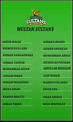 Play PSL Schedule 2018 : Players Name Free