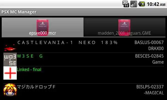 Play PSX MC Manager