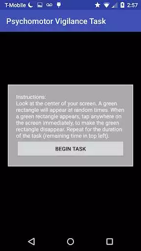 Play Psychomotor Vigilance Task as an online game Psychomotor Vigilance Task with UptoPlay