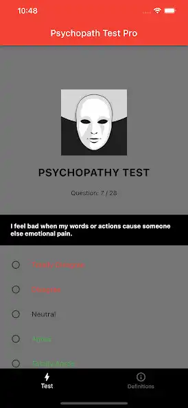 Play Psychopathy Test Plus as an online game Psychopathy Test Plus with UptoPlay
