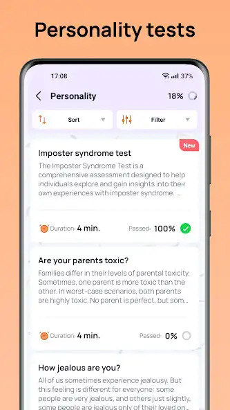 Play Psychotests, personality tests as an online game Psychotests, personality tests with UptoPlay