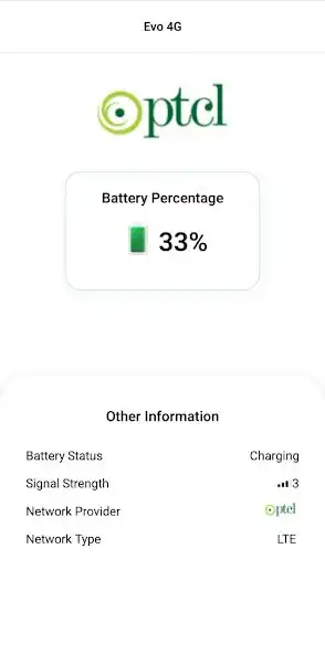 Play PTCL Evo Charji Battery Status as an online game PTCL Evo Charji Battery Status with UptoPlay