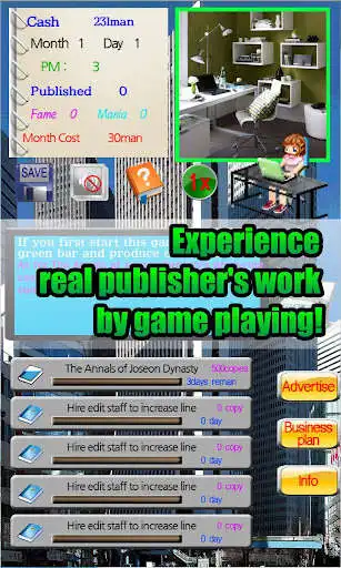 Play Publisher Tycoon Lite as an online game Publisher Tycoon Lite with UptoPlay