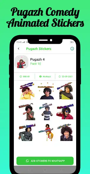 Play Pugazh CWC - Animated Stickers  and enjoy Pugazh CWC - Animated Stickers with UptoPlay