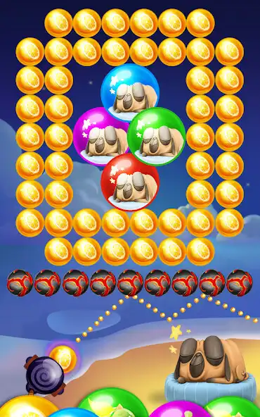Play Pug Pop Bubble Shooter 2 as an online game Pug Pop Bubble Shooter 2 with UptoPlay