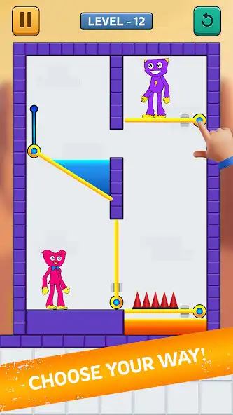 Play Pull the pin: Blue hero rescue as an online game Pull the pin: Blue hero rescue with UptoPlay