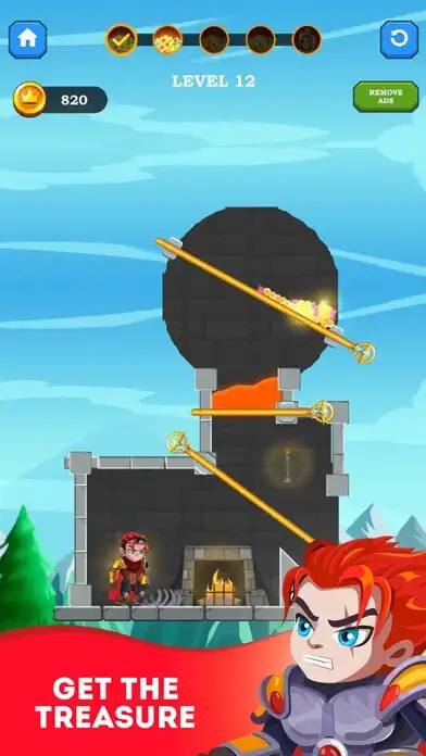 Play Pull the Pin – Rescue Hero as an online game Pull the Pin – Rescue Hero with UptoPlay