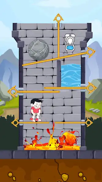 Play Pull The Pin: Toilet Rush as an online game Pull The Pin: Toilet Rush with UptoPlay