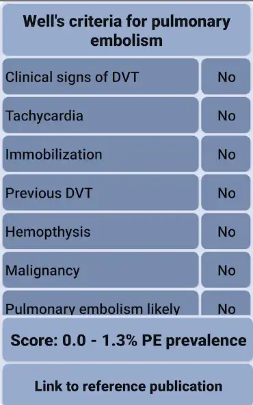 Play Pulmonary embolism criteria  and enjoy Pulmonary embolism criteria with UptoPlay