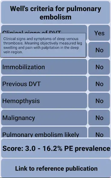 Play Pulmonary embolism criteria as an online game Pulmonary embolism criteria with UptoPlay