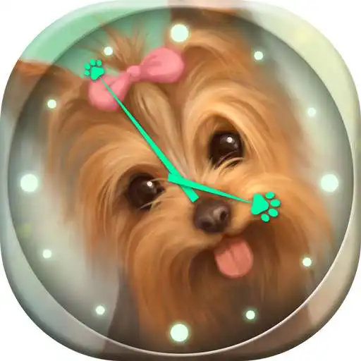 Run free android online Puppies Analog Clock Widget APK