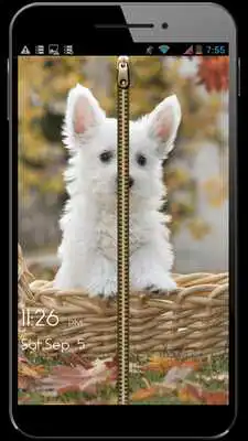 Play Puppy Dogs zipper screen lock Play Puppy Dogs zipper screen lock