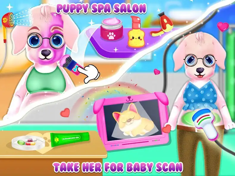 Play Puppy Mom Newborn BabyShower as an online game Puppy Mom Newborn BabyShower with UptoPlay