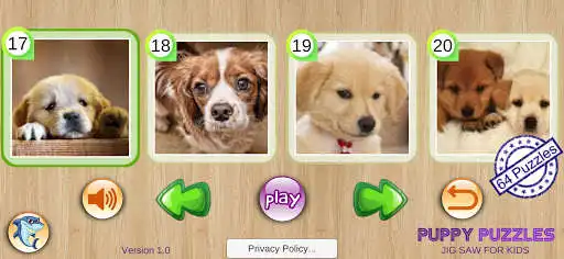Play Puppy Puzzles & Dog Jigsaw as an online game Puppy Puzzles & Dog Jigsaw with UptoPlay